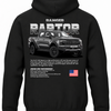 Czarna bluza z kapturem z nadrukiem samochodu Ford Ranger Raptor