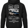 Czarna bluza z kapturem z nadrukiem Nissan GT-R R35 Liberty Walk