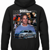 Czarna bluza z kapturem z nadrukiem Nissan Paul Walker Szybcy i Wściekli