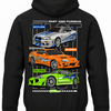 Czarna bluza z kapturem z nadrukiem Nissan Skyline