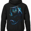 Czarna bluza z kapturem z Kotem z Cheshire z Alicji w Krainie Czarów na plecach
