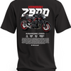 Czarna koszulka z motocyklem Kawasaki Z900 i dużym napisem Z900