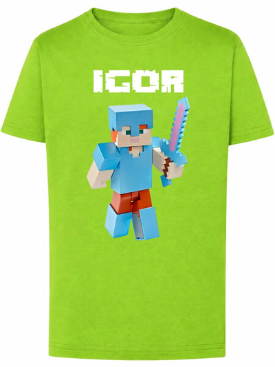 Koszulka Minecraft Alex w diamentowej zbroi