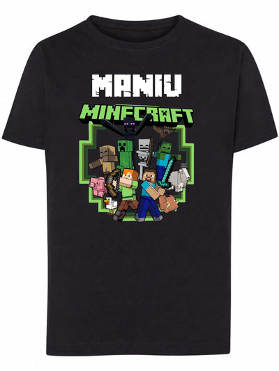 Koszulka Minecraft Bohaterowie i potwory zielona