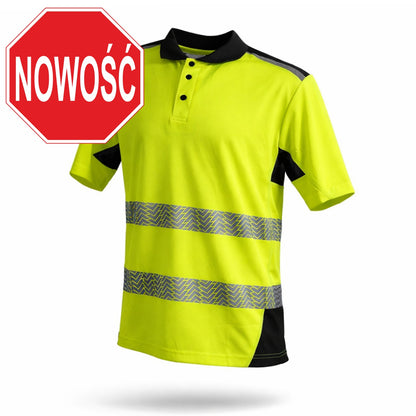 Koszulka POLO żółta 961 Urgent wysoka widoczność odblaskowa BHP