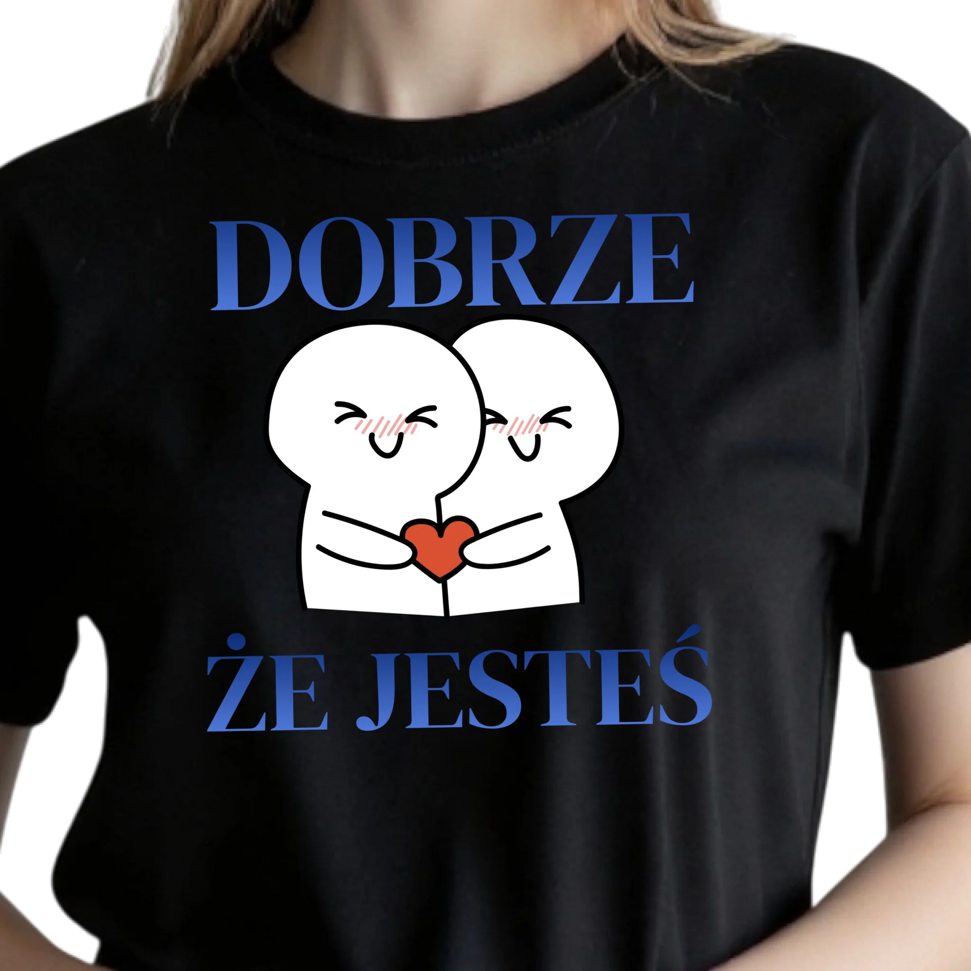 Koszulka damska z nadrukiem Dobrze że jesteś
