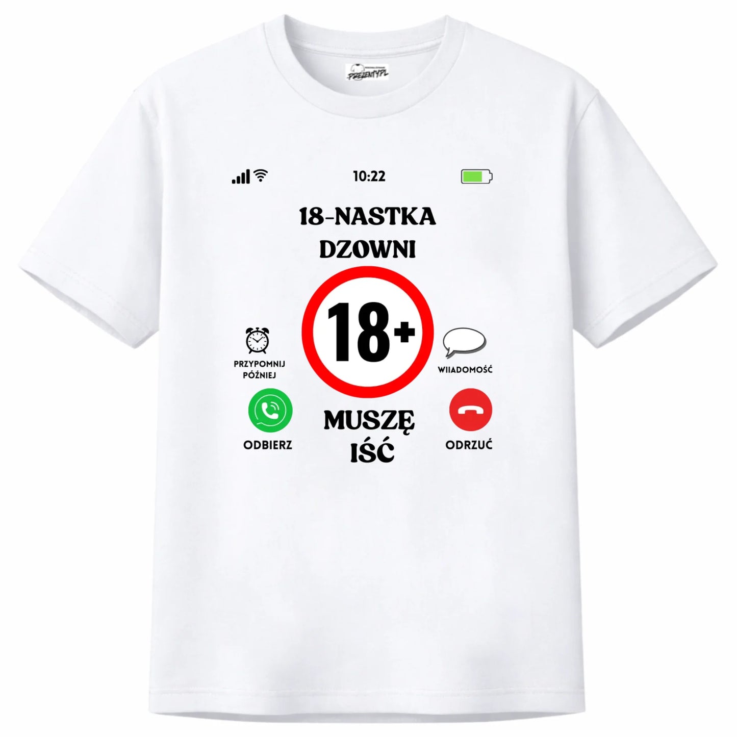 Koszulka na 18 urodziny dla chłopaka 18 nastka dzwoni personalizowane prezenty 