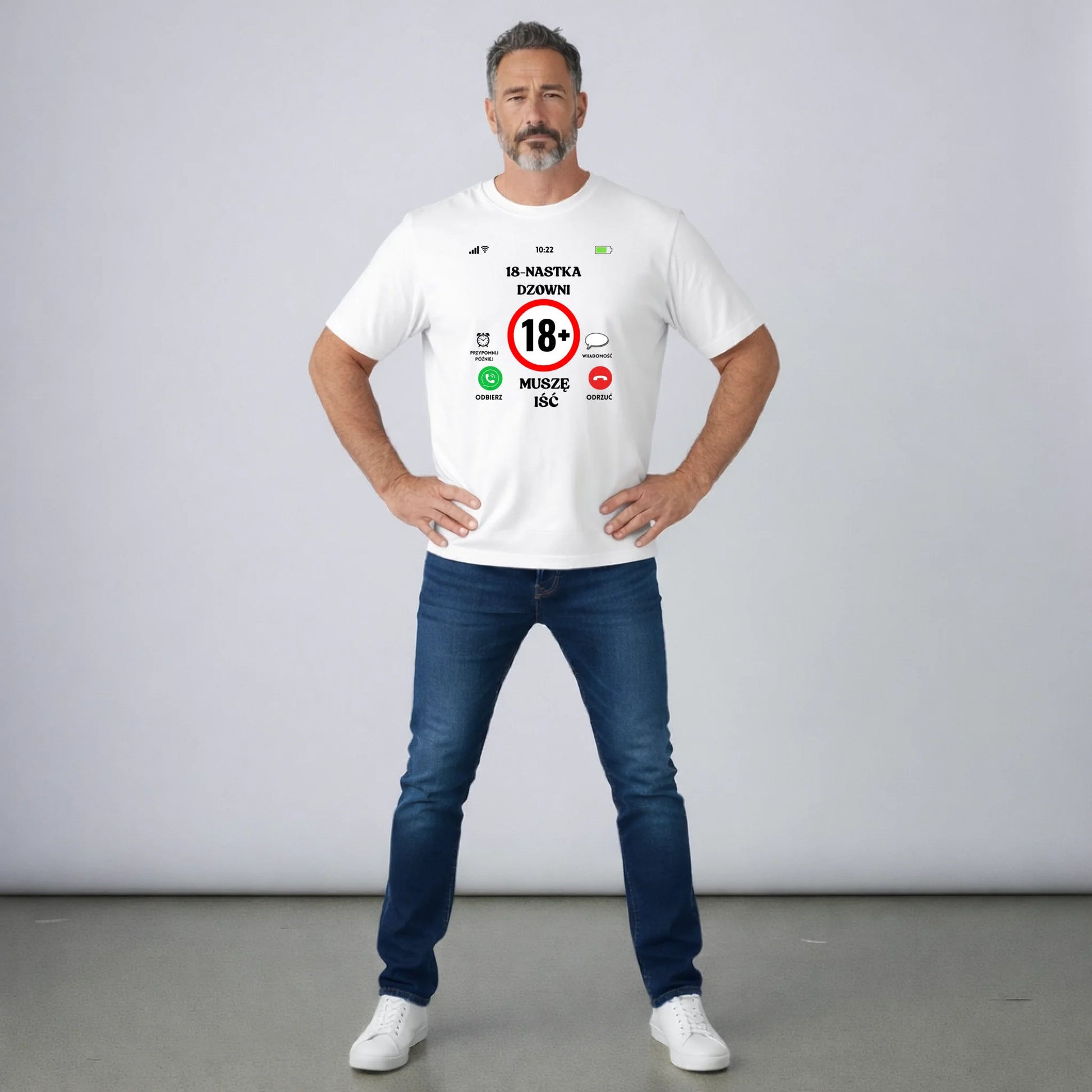 Koszulka na 18 urodziny dla chłopaka 18 nastka dzwoni personalizowane prezenty 1