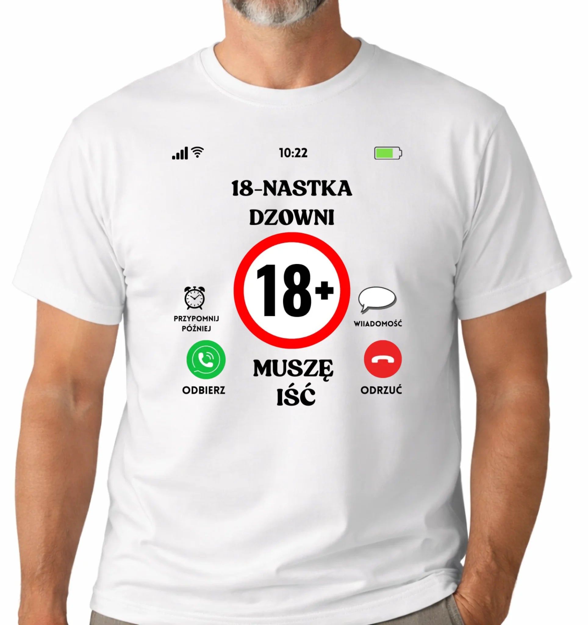 Koszulka na 18 urodziny dla chłopaka 18 nastka dzwoni personalizowane prezenty 2