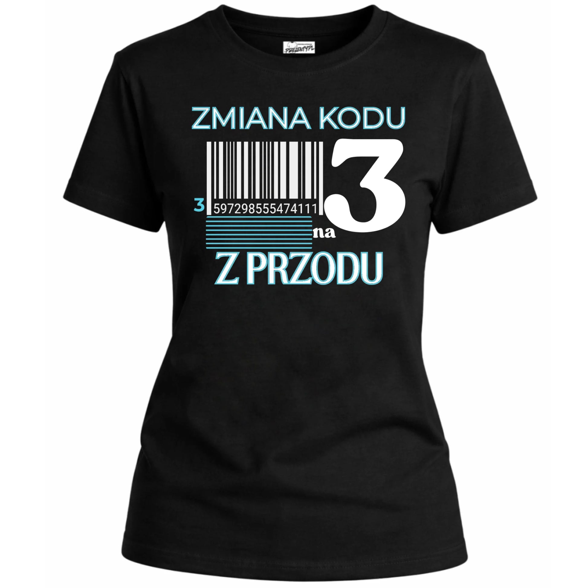 Koszulka na 30 urodziny damska zmiana kodu na 3 z przodu-1