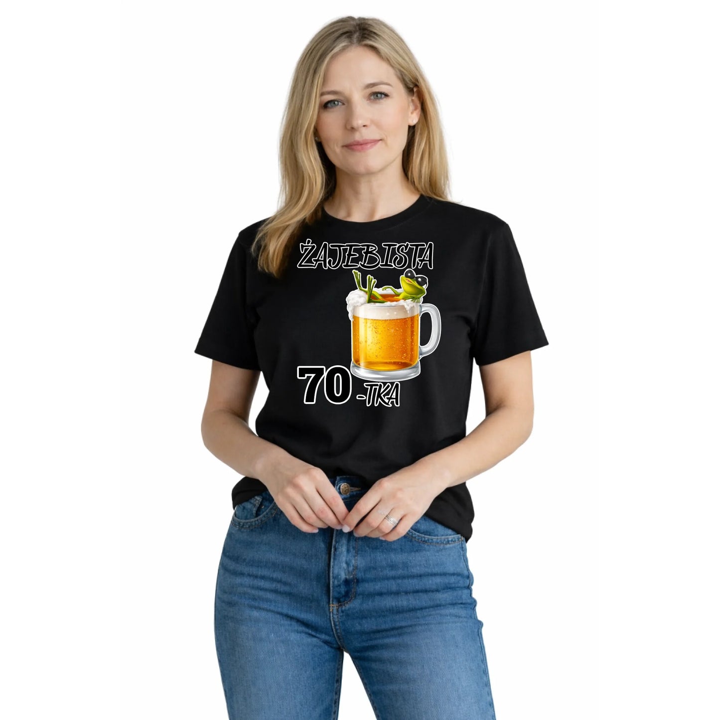 Koszulka na 70 urodziny damska Żajebista 70 tka personalizowane prezenty 1
