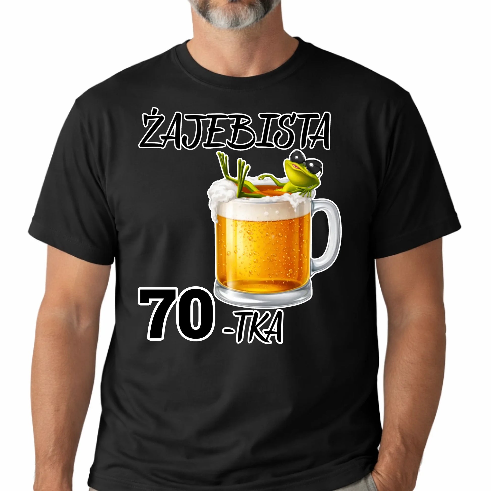 Koszulka na 70 urodziny męska Żajebista 70 tka personalizowane prezenty 2