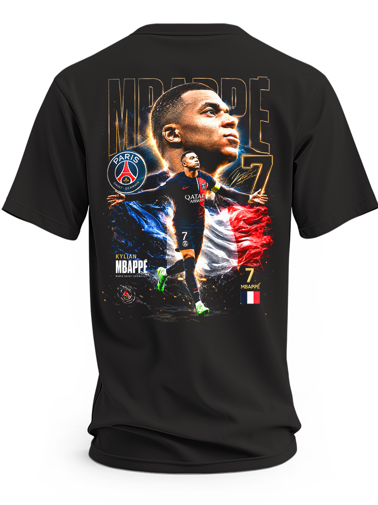 Koszulka z Kylianem Mbappé w barwach Paris Saint-Germain, numer 7
