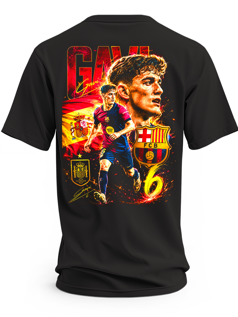 Koszulka z Gavi, FC Barcelona i reprezentacja Hiszpanii, numer 6