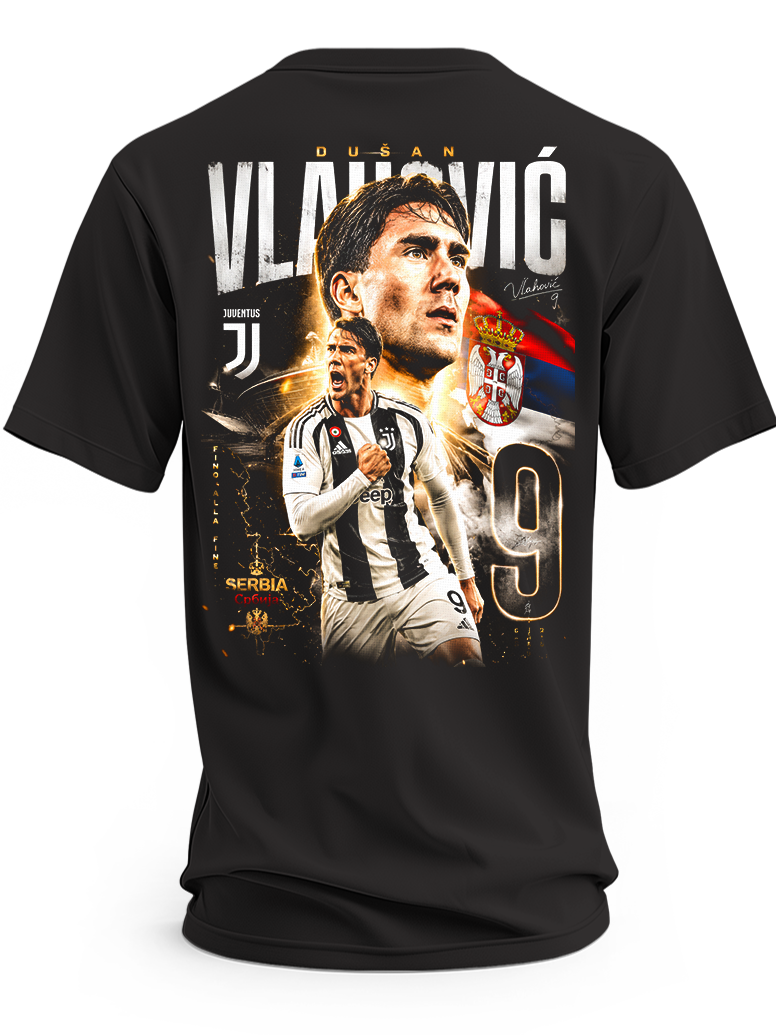 Koszulka z Dušanem Vlahoviciem w barwach Juventusu, numer 9