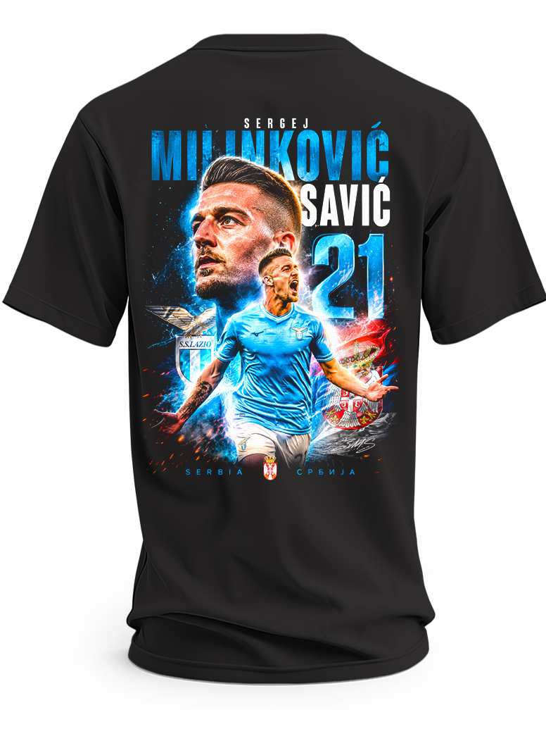 Koszulka z Sergejem Milinkoviciem-Saviciem w barwach Lazio, numer 21