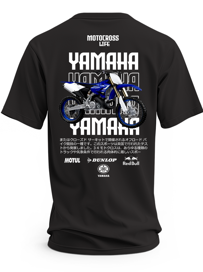 Koszulka Yamaha Motocross z nadrukiem motocykla