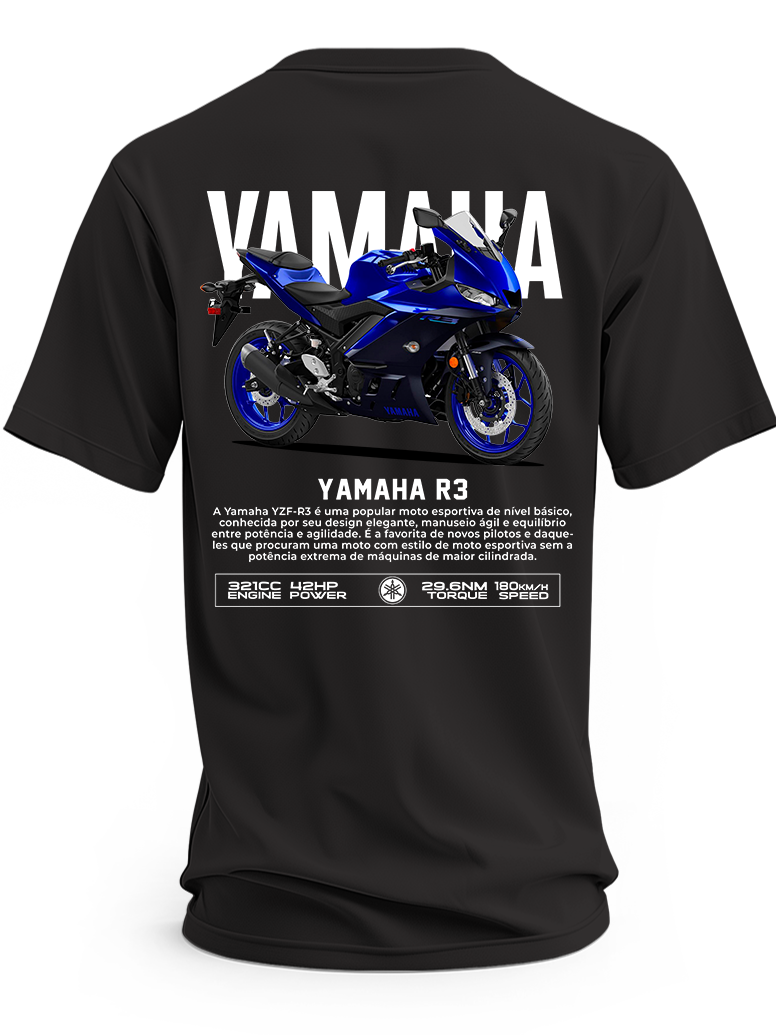 Koszulka Yamaha R3 z nadrukiem motocykla