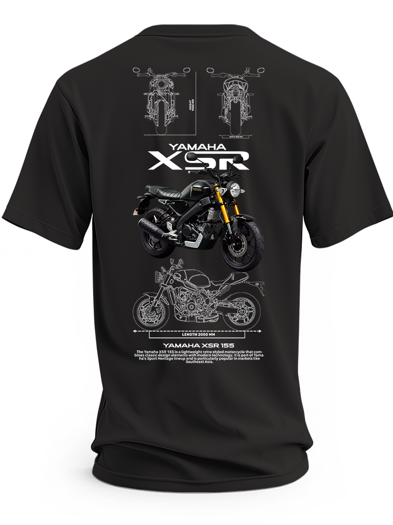 Koszulka Yamaha XSR z nadrukiem motocykla