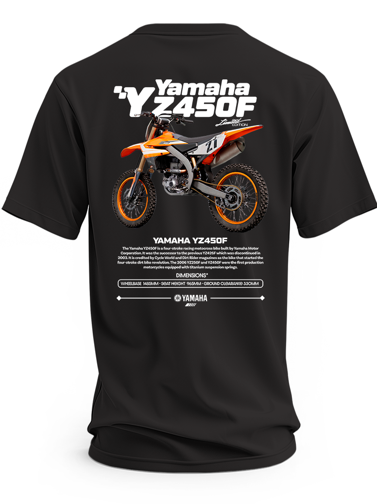 Koszulka Yamaha YZ450F z nadrukiem motocykla