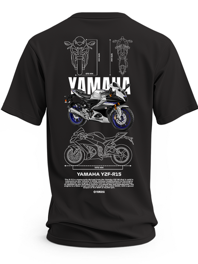 Koszulka Yamaha YZF-R15 z nadrukiem motocykla