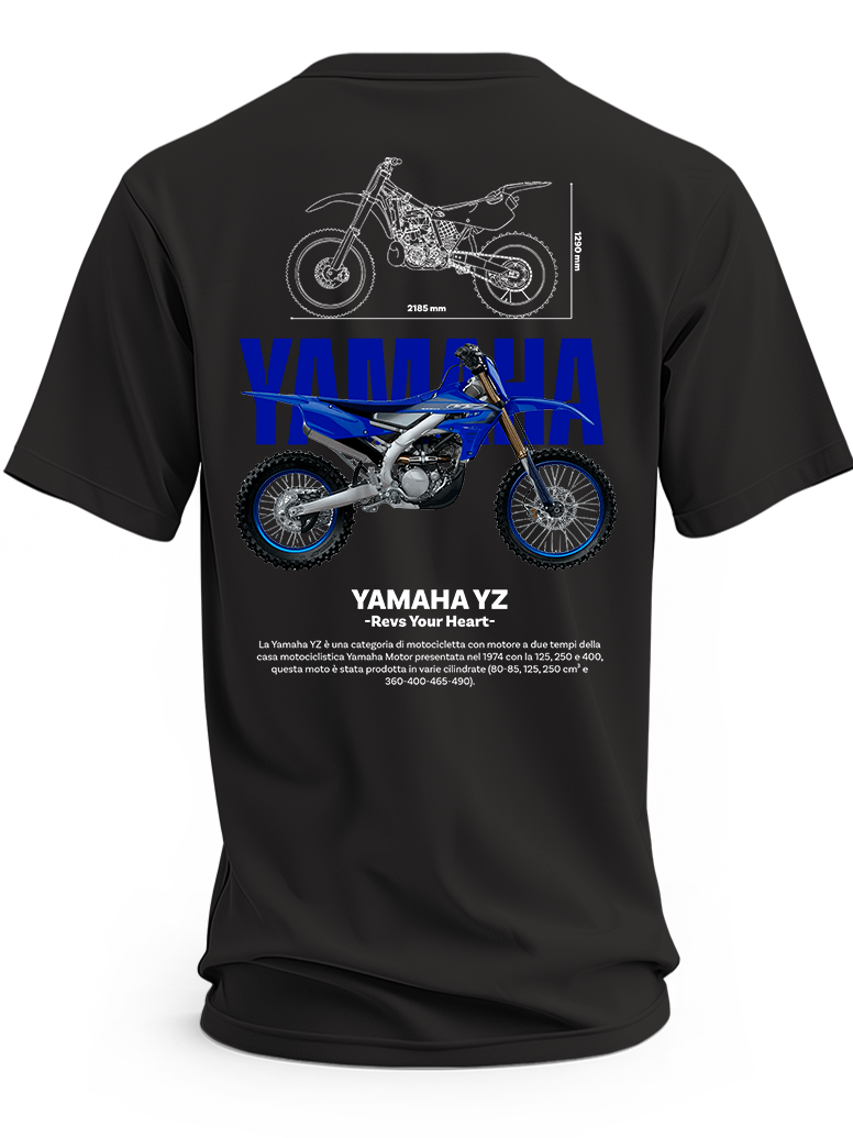 Koszulka Yamaha YZ z nadrukiem motocykla