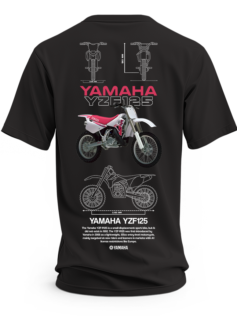 Koszulka Yamaha YZF z nadrukiem motocykla