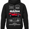Czarna bluza z kapturem z nadrukiem Mazda CX-30