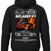 Czarna bluza z kapturem z nadrukiem McLaren P1 – wzór 2