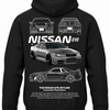 Czarna bluza z kapturem z nadrukiem Nissan Skyline GT-R – biały