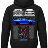 Czarna bluza z kapturem z nadrukiem Nissan Skyline GT-R – niebieski