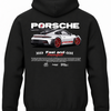 Czarna bluza z kapturem z nadrukiem Porsche 911 2024 Fast