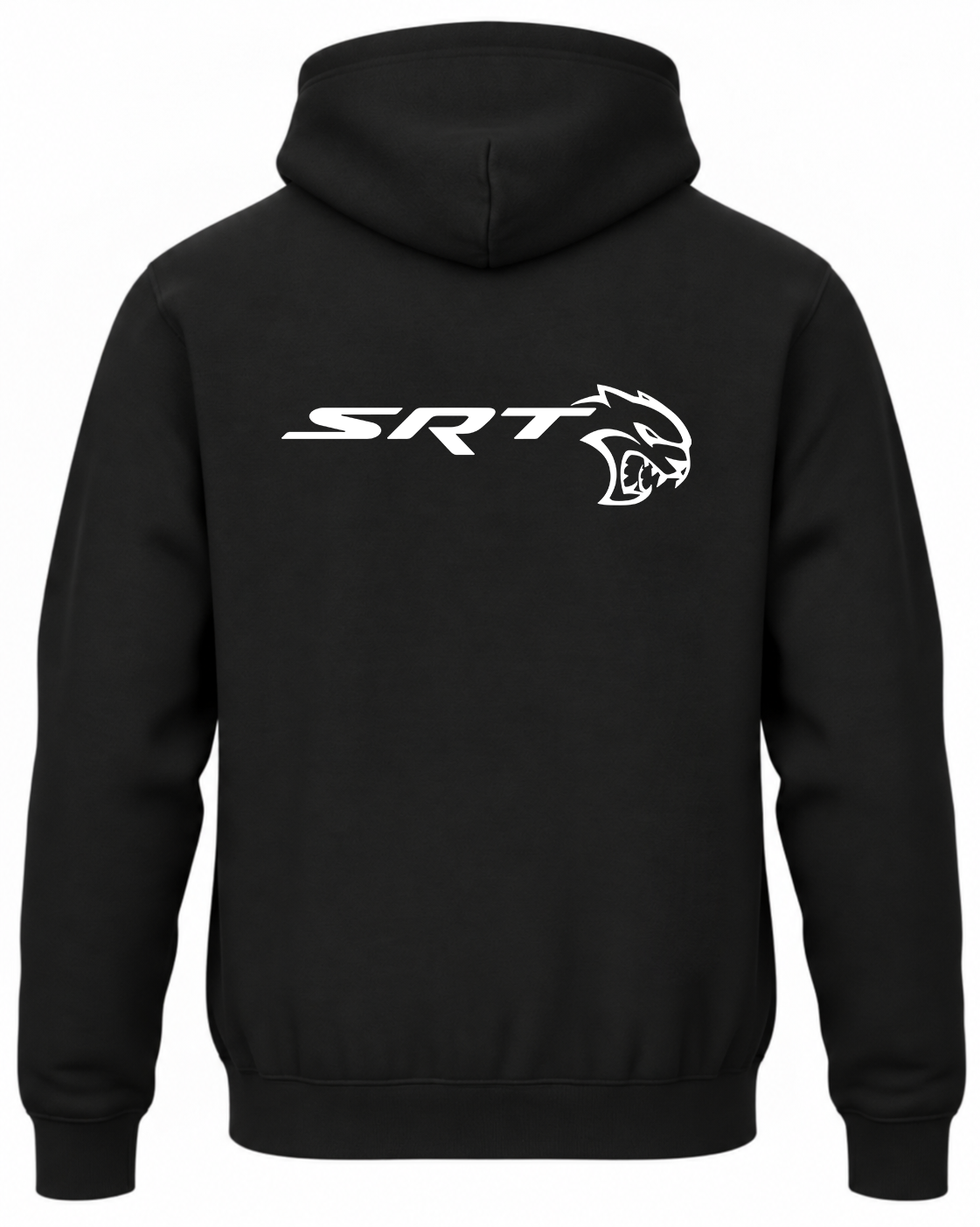 Czarna bluza z kapturem z nadrukiem logo Dodge SRT