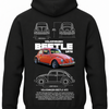 Czarna bluza z kapturem z nadrukiem VW Garbus Vocho