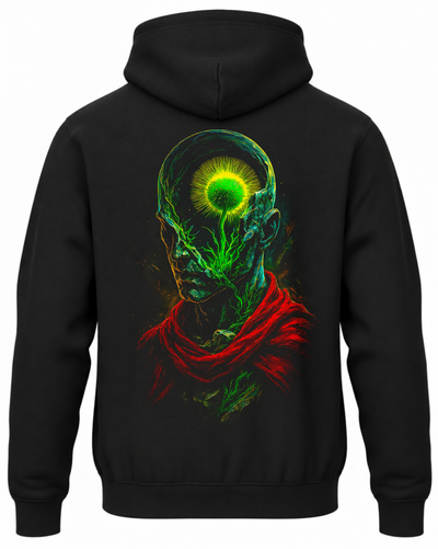 Bluza Artystyczna z maską gazową i zielonym wizjerem