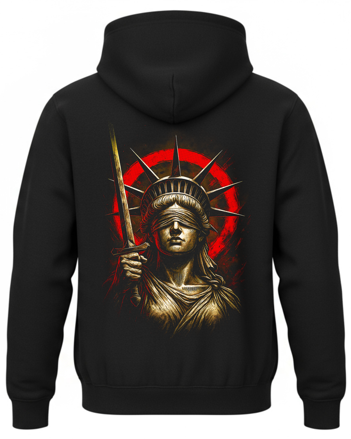 Bluza z postacią w koronie i mieczem