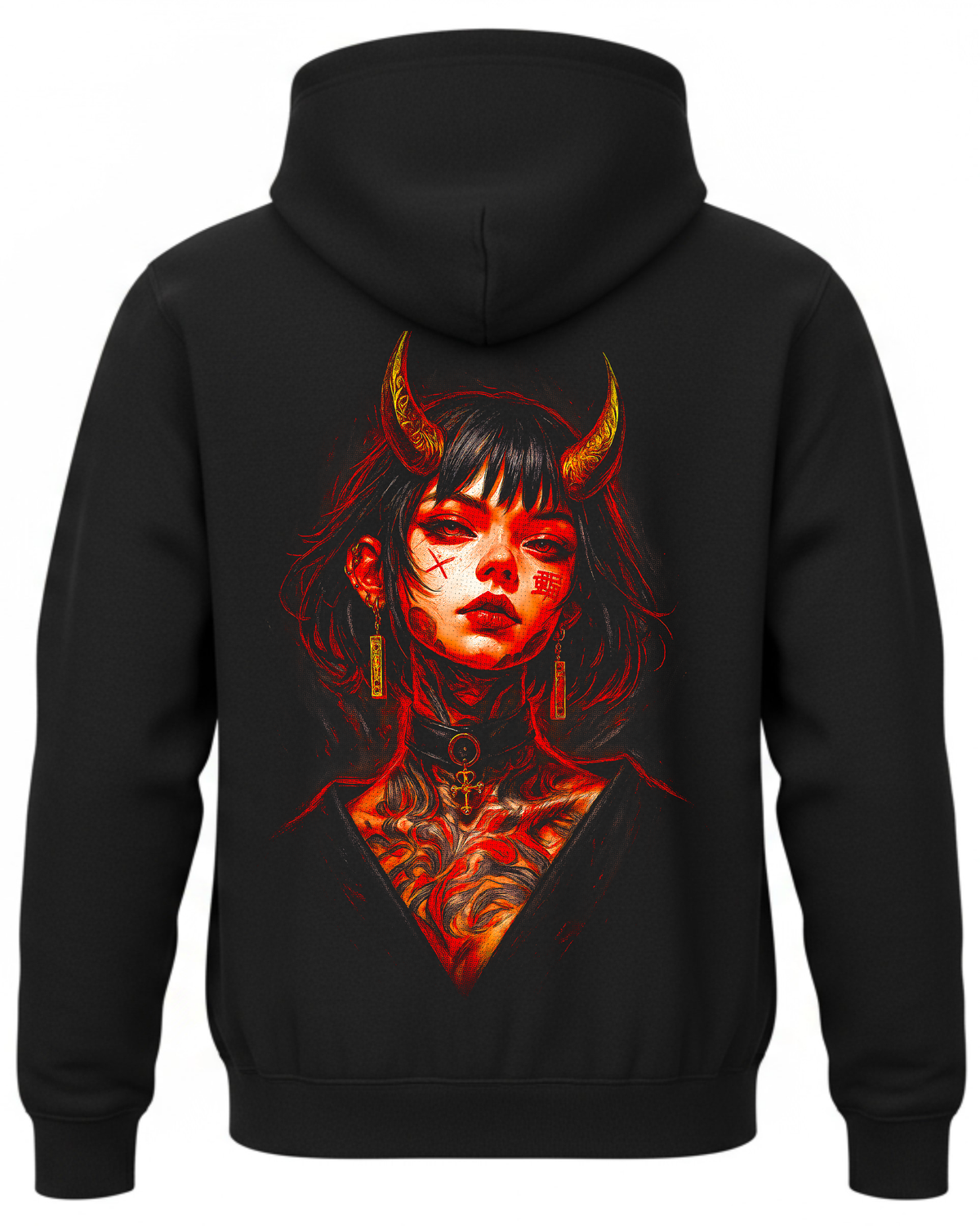 Bluza z portretem kobiety z rogami