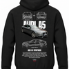 Czarna bluza z kapturem z nadrukiem Audi A5