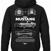 Czarna bluza z kapturem z nadrukiem samochodu Ford Mustang Eleanor
