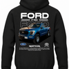 Czarna bluza z kapturem z nadrukiem samochodu Ford F-150