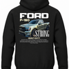 Czarna bluza z kapturem z nadrukiem samochodu Ford F-150