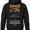 Czarna bluza z kapturem z nadrukiem Koenigsegg