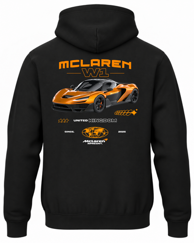 Czarna bluza z kapturem z nadrukiem McLaren MCLRN