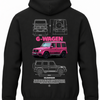 Czarna bluza z kapturem z nadrukiem Mercedes G-Wagen