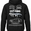 Czarna bluza z kapturem z nadrukiem Mercedes-Benz C63 AMG