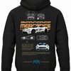 Czarna bluza z kapturem z nadrukiem Mercedes SLR