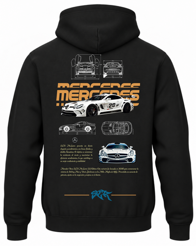 Czarna bluza z kapturem z nadrukiem Mercedes SLR