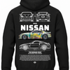 Czarna bluza z kapturem z nadrukiem Nissan 350Z