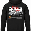 Czarna bluza z kapturem z nadrukiem Porsche Boxster
