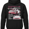 Czarna bluza z kapturem z nadrukiem Porsche – wzór 4